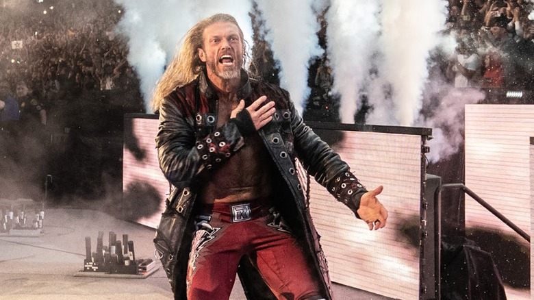 Edge making his return entrance