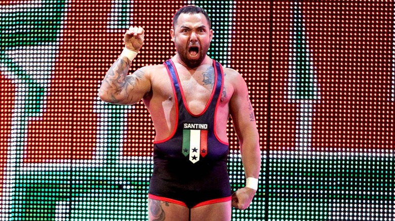 Santino Marella doing the Cobra gesture