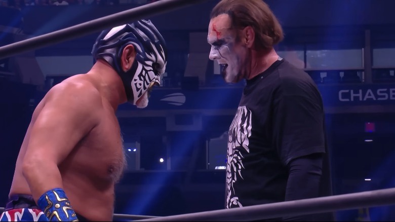 Great Muta Sting staring