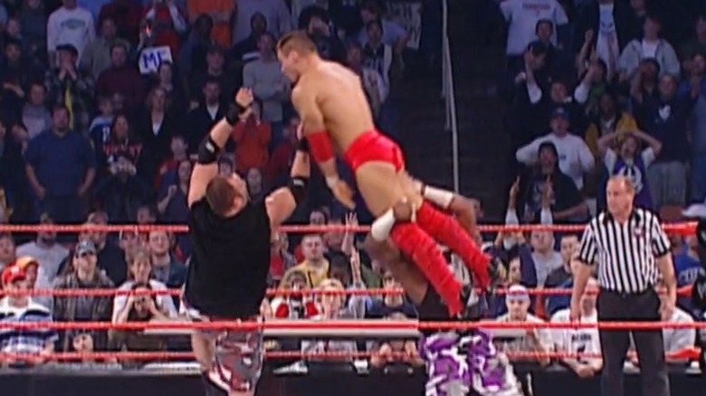 The Dudley Boyz deliver 3D to Lance Storm