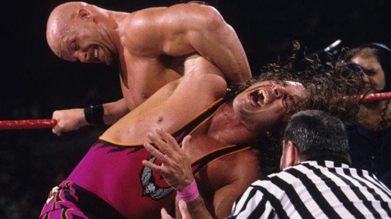 Bret Hart Steve Austin abdominal stretch