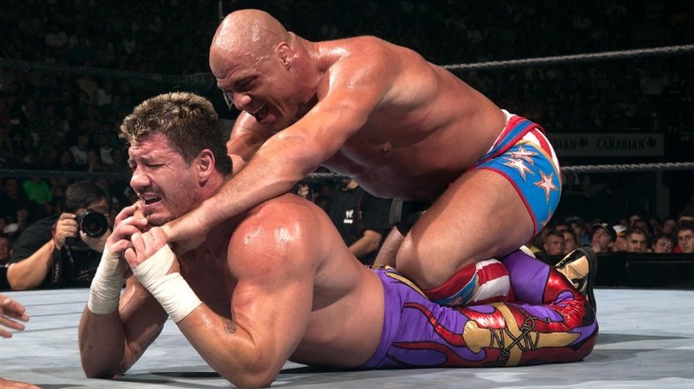 Kurt Angle wrestling Eddie Guerrero
