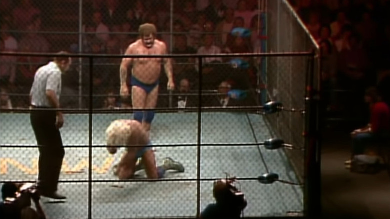 Ric Flair vs Harley Race in cage