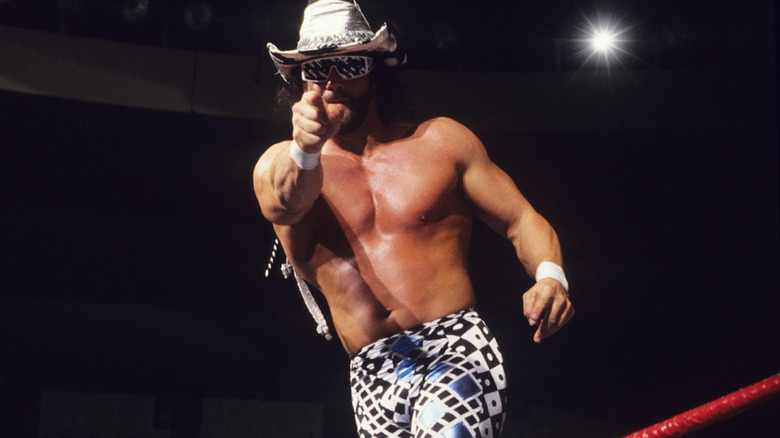 Randy Savage points