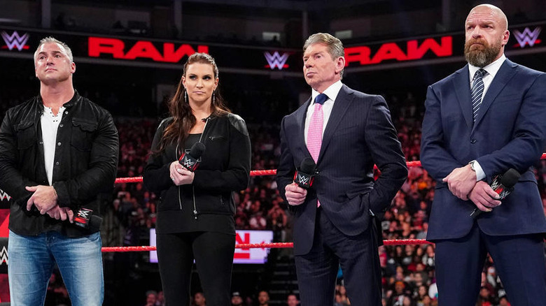 McMahon family looking on