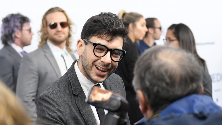 Tony Khan on a red carpet