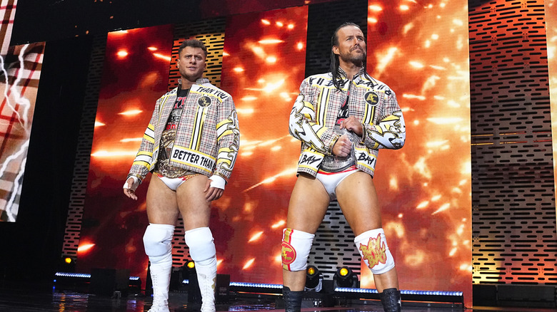 MJF and Adam Cole making their entrance in AEW