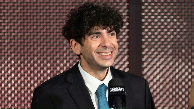 AEW CEO Tony Khan smiling