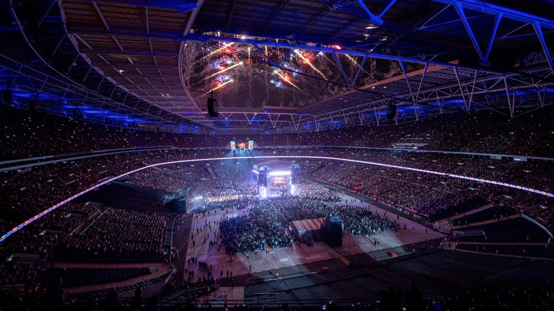 The crowd at Wembley Stadium