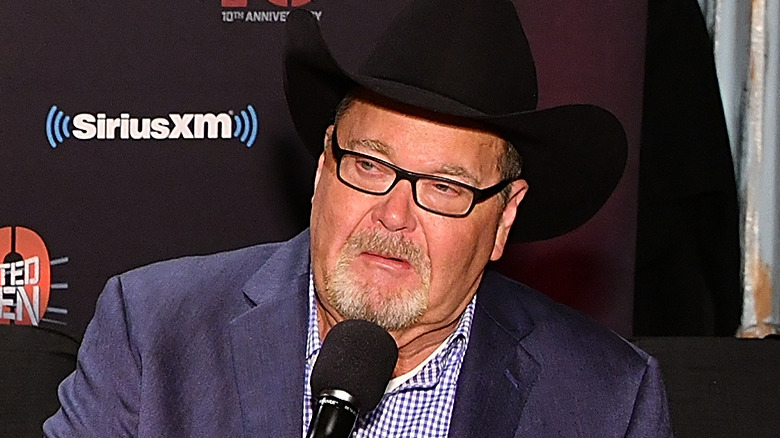 Jim Ross with a mic