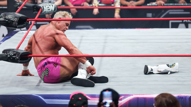 Billy Gunn leaves his boots in the ring