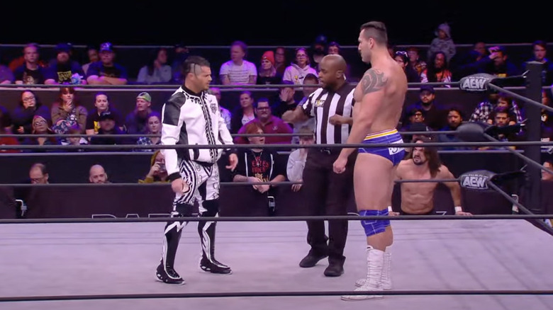 Sydal and Bononi staring down one another