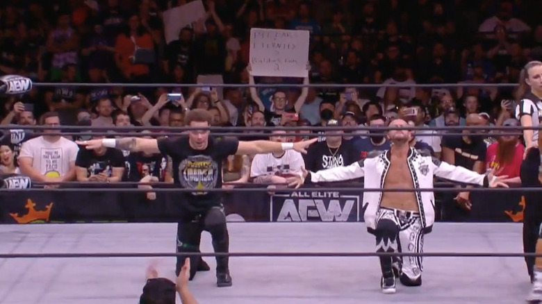 Martin and Sydal posing in the ring