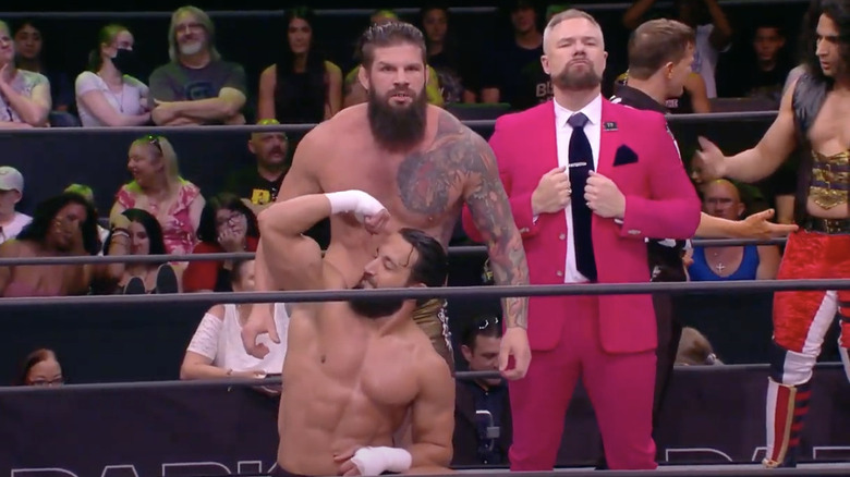 Nese, Woods and Sterling posing in the ring