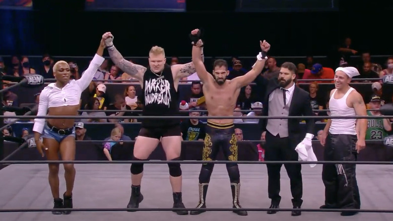 The Trustbusters celebrating Daivari's win