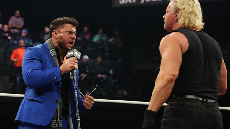 MJF yells at Jeff Jarrett on the microphone on "AEW Dynamite."