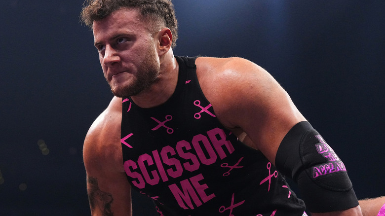 MJF wearing "Scissor Me" shirt