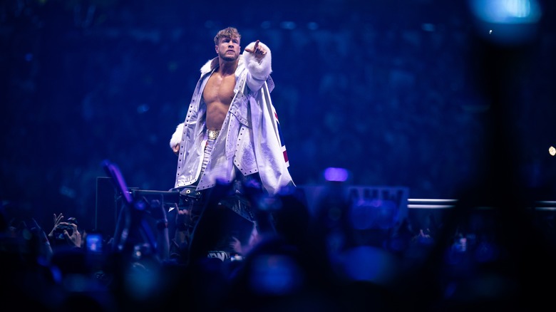 Will Ospreay makes an entrance