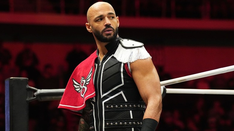 Ricochet stands on the ring apron on "AEW Dynamite."