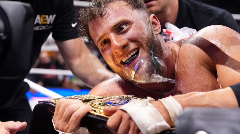 MJF grins over International title belt