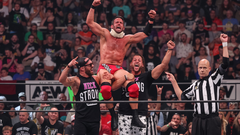 Roderick Strong celebrates a win