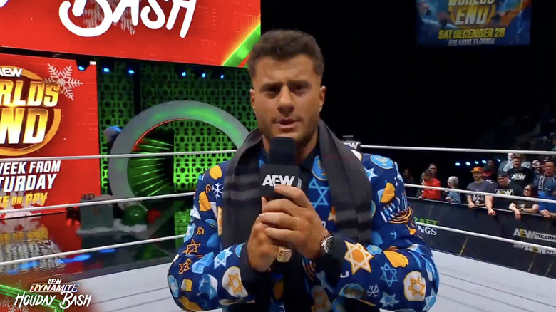 MJF in the ring speaking