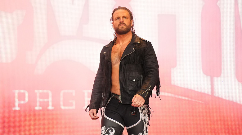 Adam Page making his way to the ring 