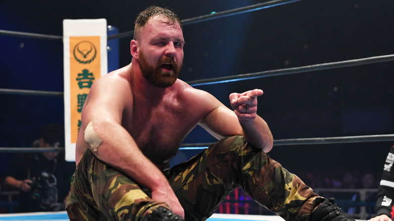 Jon Moxley posing in the ring