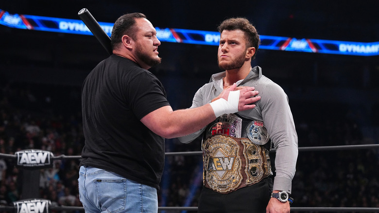 Samoa Joe and MJF in the ring together 