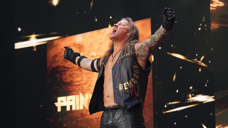 Chris Jericho making his way to the ring