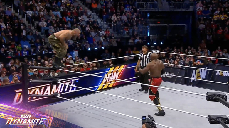 Mark and Lashley inside the ring