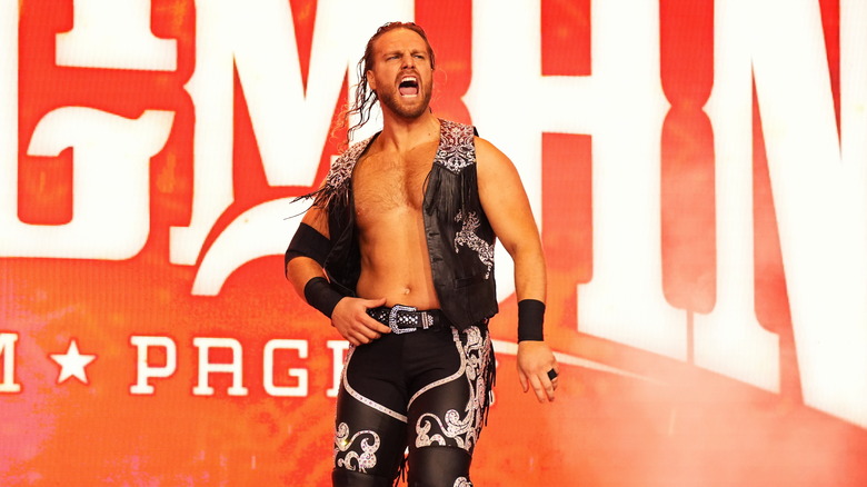 Adam Page makes his entrance 