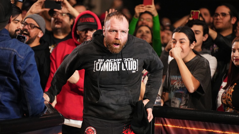 Jon Moxley makes his entrance 