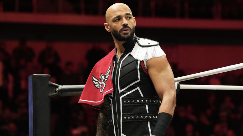 Ricochet posing at ringside