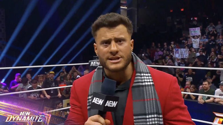 MJF speaking in the ring