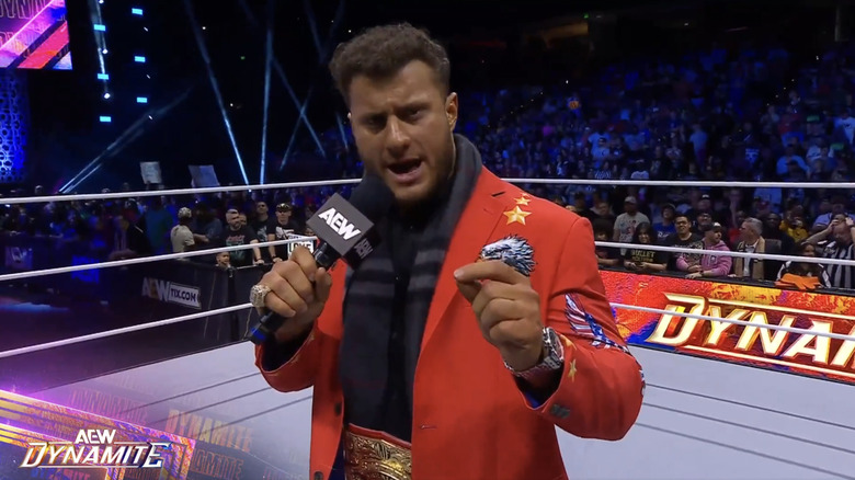 MJF speaking in the ring