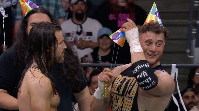 MJF about to put a party hat on Cole