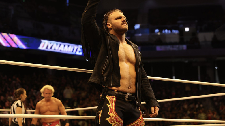 Page posing on the ring apron