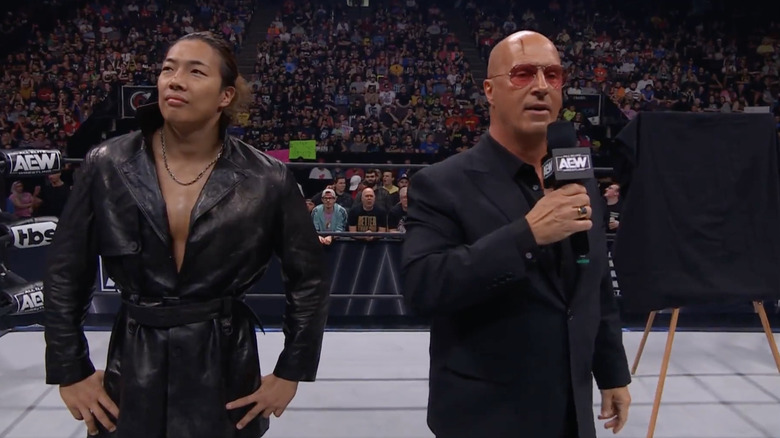 Takeshita and Callis in the ring