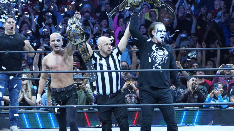 Darby Allin and Sting celebrating