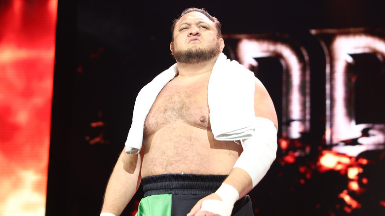 Samoa Joe makes his entrance