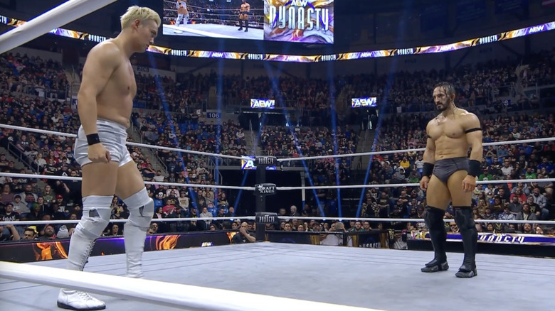 Okada and PAC in the ring