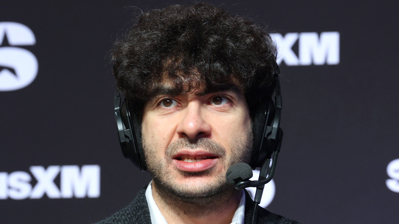 Tony Khan on headset