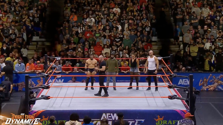 Moxley, Yuta, Castagnoli, Shafir, and PAC in the ring