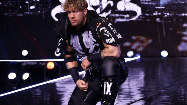 Will Ospreay making his entrance at AEW Full Gear