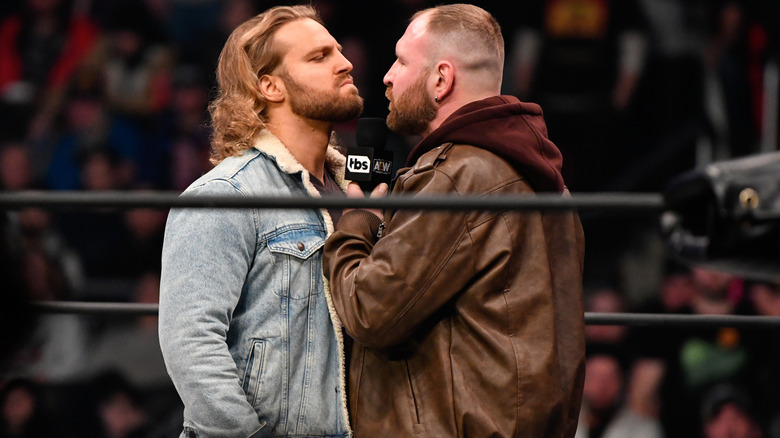 Jon Moxley faces off with Adam Page