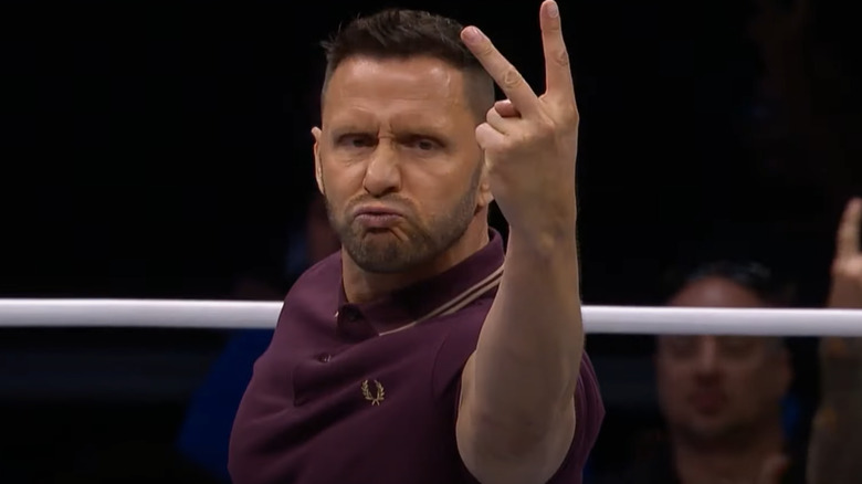 Nigel McGuinness gestures with his hand