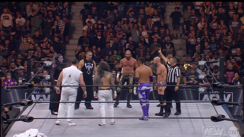 All four teams in the ring