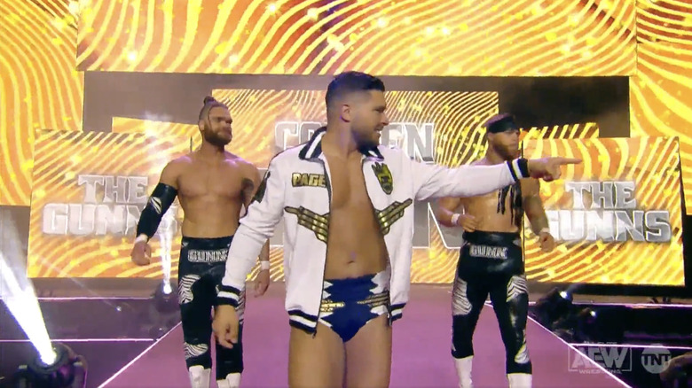 Page and The Gunns heading to the ring