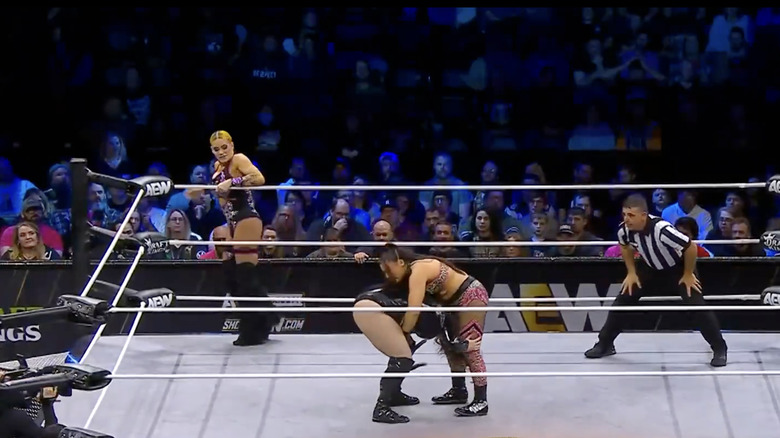 Valkyrie, Purrazzo, and Elizabeth in the ring